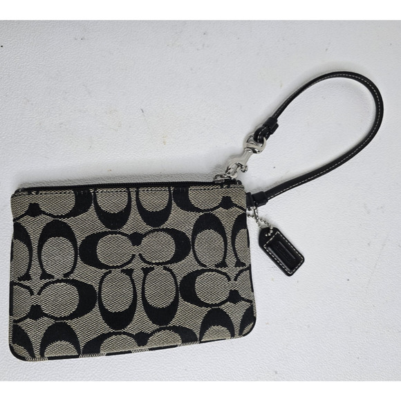 Coach Signature Brown & Tan Canvas Backpack F21928 with Coach Wristlet Beautiful - Picture 13 of 16